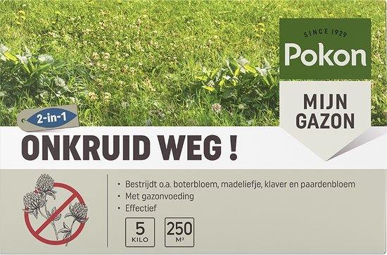 Pokon Onkruid Weg! - 5kg - Onkruidverdelger - Geschikt voor 250m² - Onkruidbestrijder