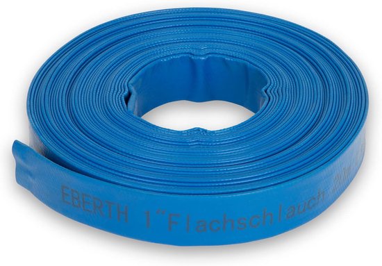 Flexibele platte tuinslang voor pompen - 20 m lang, 25 mm diameter, duurzaam PVC, ideaal voor irrigatie en watertransport